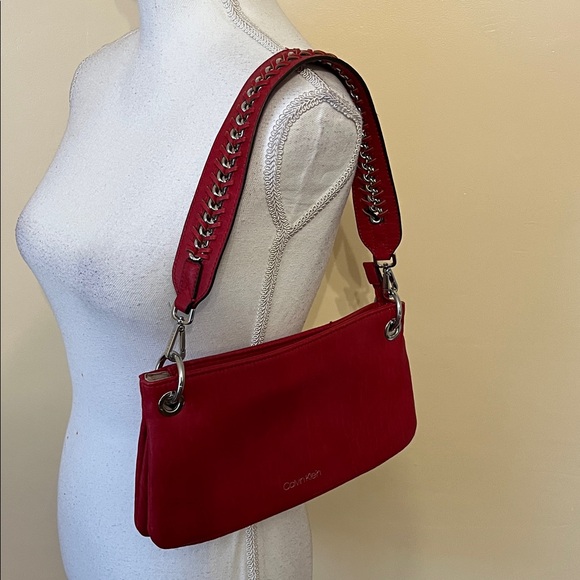 Calvin Klein Women's Raya Faux Leather Convertible Demi Handbag - Picture 7 of 15